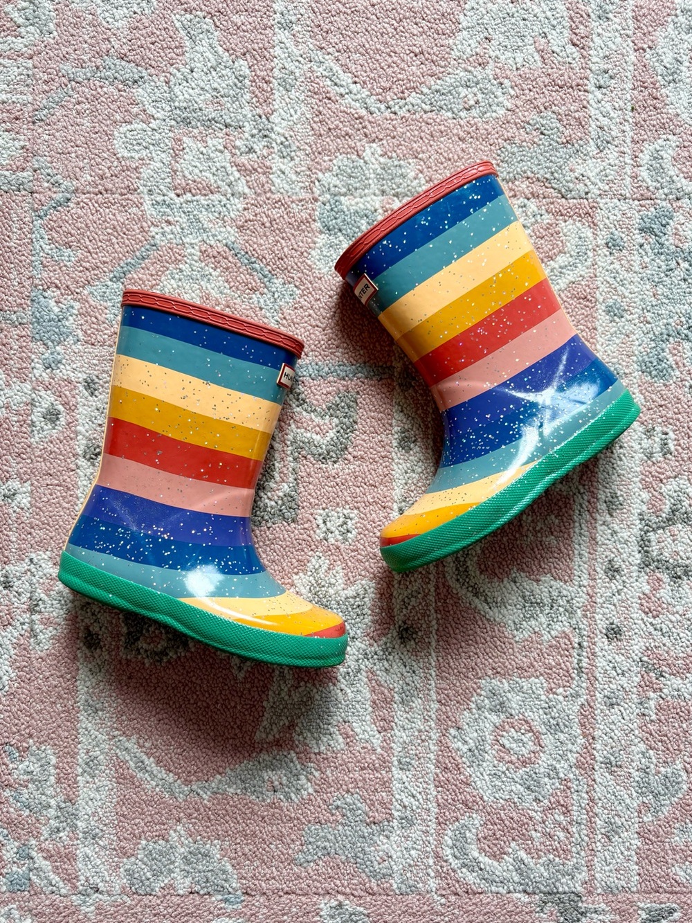 Hunter Rainbow Stripe Rainboots